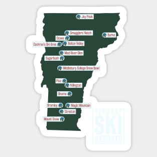 The Ski Resorts of Vermont Sticker